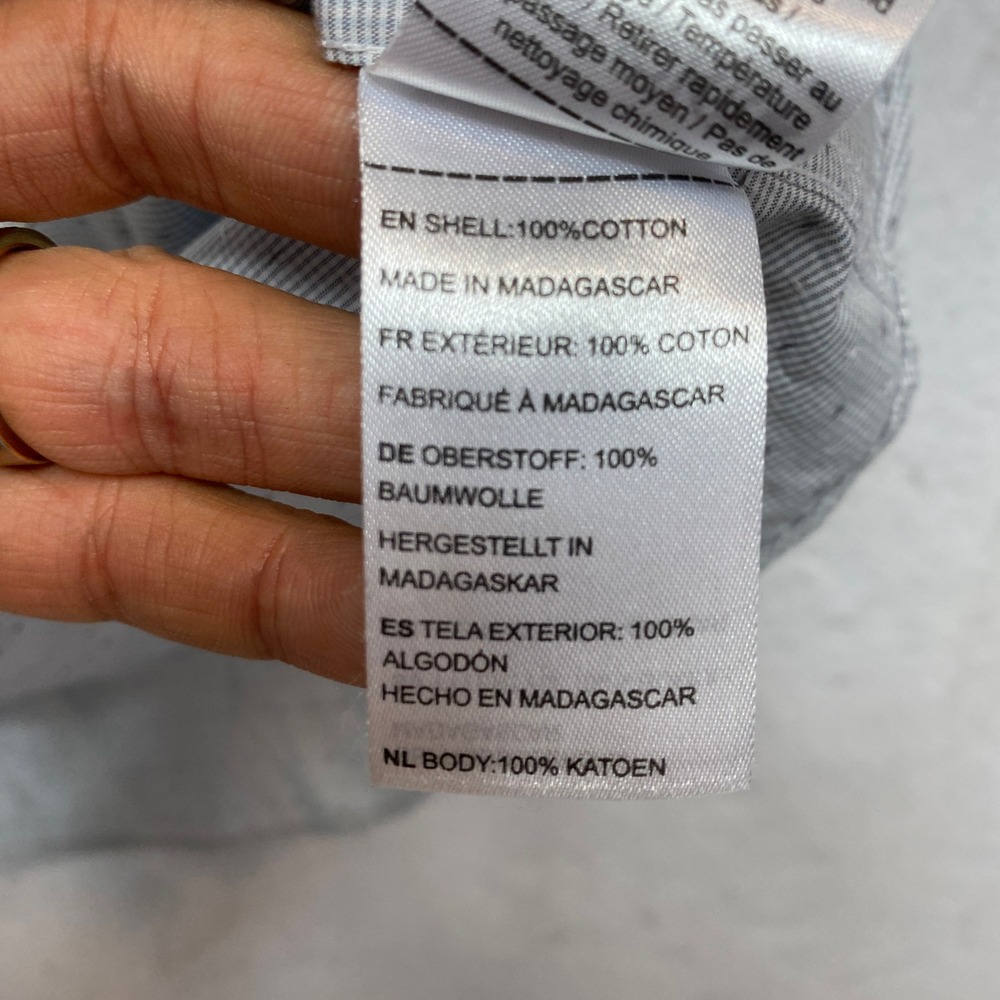 UNTUCKit Shirt Mens XL Tall Grey Tresor Wrinkle Free Dotted 41127 Button Down - Picture 9 of 10